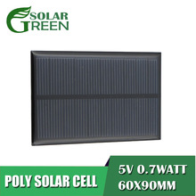 Mini célula Solar de silicona policristalina epoxi, módulo de carga de energía de 0,75 W, 5V, 150mA, Panel Solar estándar 2024 - compra barato
