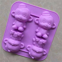 Molde de silicona para jabón de manos, molde para pastel con diseño de mono del zodiaco 4, XG056 2024 - compra barato