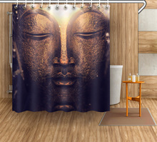 72'' Vintage Retro Buddha statue Bathroom Fabric Shower Curtain Liner Waterproof Polyester Curtain Accessory Sets & 12 Hooks 2024 - buy cheap