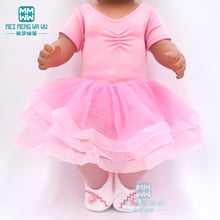 Ropa de bebé para muñeca, vestido de princesa bailarina rosa, 43cm 2024 - compra barato