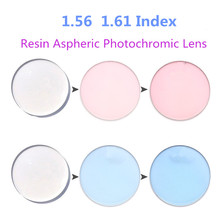 Lentes ópticas para miopía, lentes fotocromáticas antirreflectantes UV, rayado, graduadas, 1,56, 1,61, rosa, púrpura, azul 2024 - compra barato