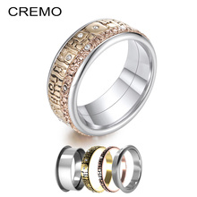 Cremo Vintage Rings Srackable Stainless Steel Ring Women Engagement Interchangeable Layers Wedding Band Femme Bijoux Bague 2024 - buy cheap