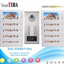 SmartYIBA Video Intercom Wired 7Inch Monitor RFID Access Control Video Intercom Door Phone Doorbell System For 10 Unit Apartment 2024 - buy cheap