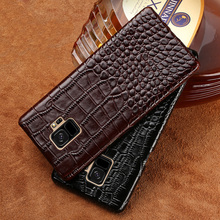 Full Grain Leather Case For Samsung Galaxy S10 S10E S9 Plus S6 S7 Edge S8 c7 c8 J5 J7 A5 A7 Note 8 9 Crocodile grain Cover 2024 - buy cheap