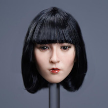 1/6 escala menina cabeça esculpir ásia feminino mulher escultura versão modelo curto/longo cabelo beleza cabeça jogar para 12 "figura de ação corpo 2024 - compre barato