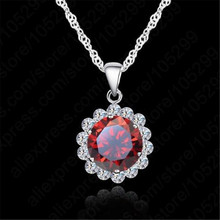 Fashion 925 Sterling Silver Chain Woman Wedding JewelryCubic Zirconia Necklace Pendants Crystal Lovely Necklaces 2024 - buy cheap