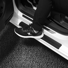 4pcs Door Carbon Fiber Car Scuff Plate sticker Vinyl Decal sticker for Renault duster megane 2 logan renault clio 2024 - buy cheap