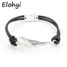 ELOHYI Women Handmande Plait Leather Rope Bracelet&Bangles Magnet Buckle Bracelet For Women Elegant Design Jewelry Gifts 2024 - buy cheap