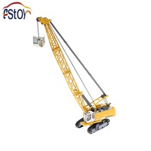 Alloy Diecast car model Excavator truck Digging cable 1:87 Miniature Engineering vehicle Tower Crane Collection gift 2024 - buy cheap