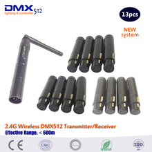 New 5Pins Port 13pcs/lot 2.4G ISM 126ch Wireless DMX512 Transmitter&Receiver Adapter Stage Light 2024 - buy cheap