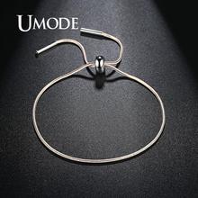 UMODE Pink Rope Bracelets for Women White Gold Color Bracelets Thin Simple Men Lace Up Adjustable Jewlery Accessories UB0114C 2024 - buy cheap