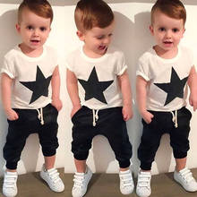 Toddler Kids Baby Boys Clothes Star T-shirt Tops Harem Pants 2pcs Outfits Clothing Set 2-7Y 2024 - buy cheap