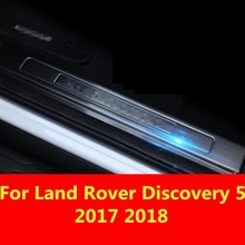 Para land rover discovery 5 2017 2018 aço inoxidável lado da porta peitoril scuff placa gaurds pedal almofada protetor acessórios adesivo 2024 - compre barato