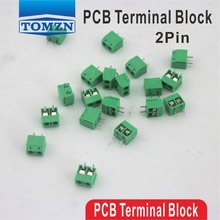 100 pcs 2 Pin Screw Green PCB Terminal Block Connector 5mm Pitch 2024 - buy cheap