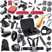 Gopro hero 44 em 1 peito cabeça montagem cinta monopé acessórios kit para gopro hero 4 3 + 2 1 preto prata sj4000 sj5000 sj6000 2024 - compre barato