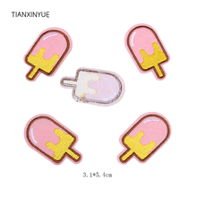 TIANXINYUE Pink Popsicle Patch Embroidered Sew Iron on Clothes Bags Applique DIY Handmade Craft Ornament Fabric Sticker 2024 - buy cheap
