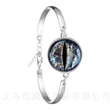 1 unidad, pulsera de Sauron malvado, joyería de foto de cristal de ojo malvado, brazalete Ojo de Dragón de cadena Chapado en plata para mujeres, el mejor regalo 2024 - compra barato