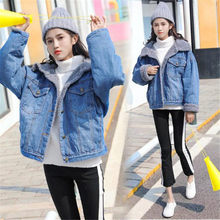 Ladies Autumn Denim Jacket New Korean Lamb Coat Thicken Plus Velvet Loose Short Paragraph Casual Clothing Girls Overcoat f1218 2024 - buy cheap