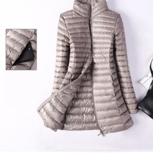 Women Winter Jacket 2018 New Ultra Light 90% White Duck Down Jacket Slim Women Thin Winter Puffer Jacket Medium Long Down Coat 2024 - buy cheap