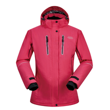 Jaqueta de esqui feminina inverno 2018, roupa impermeável à prova de vento respirável para engrossar o calor-30 graus roupas de snowboard jaqueta de ski 2024 - compre barato
