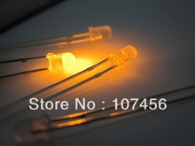 100 шт. 3 мм желтые ультра яркие рассеянные желтые светодиодные лампы новые светодиодные лампы молочного белого цвета с большими/широкоугольными линзами 2024 - купить недорого
