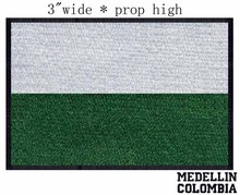 Medellin, Colombia Flag patch 3" wide shipping/inexpensive patch/two-tone/twills materials 2024 - buy cheap