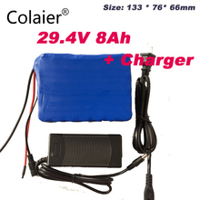 Colaier 24v 8ah 7S4P battery 15A BMS 250w 29.4V 8000mAh battery pack for wheelchair motor kit electric power+29.4v 2A charger 2024 - buy cheap