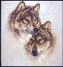 50*49cm Needlework DIY Wolf Cross stitch,Sets For Embroidery kits,wolf animal pattern Count Cross-Stitching decorative painting 2024 - buy cheap