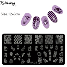 Rolabling New Arrival 1pc Nail Art Stencils Stamping Template Polish Print Nail Image Plate Stamper DIY Manicure Stencil Tools 2024 - buy cheap