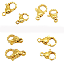 Drop Shipping 10/12mm 10pcs/lot Stainless Steel Gold Lobster Clasps Hooks for Necklace Bracelet Chain DIY Jewelry Findings F3961 2024 - buy cheap
