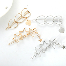 Fashion Jewelry Hollow Star Hair Clips For Women Pentagram Love Hairpin Women Bridal Hair Accessories Hairgrip 2024 - buy cheap