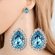 Trendy Simple Water Drop Crystal Stud Earrings For Women Fashion Rhinestone Earring Classic Romantic Party Jewelry Brincos 2024 - buy cheap