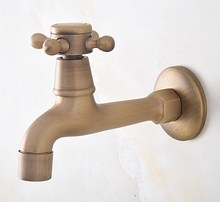 Antique Brass Single Cross Handle Wall Mount Bathroom Mop Pool Faucet /Garden Water Tap / Laundry Sink Water Taps mav315 2024 - buy cheap