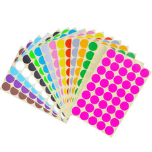 Color 19mm Cute Circles Round Code Stickers Scrapbooking Self Adhesive Sticky Labels 2024 - buy cheap