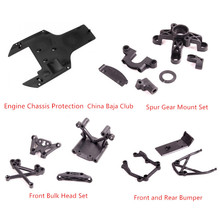 Engine Chassis Protection Spur Gear Mount Set Front Bulk Head Set Front and Rear Bumper for 1/5 HPI Rovan Baja 5B 5T 5SC 2024 - buy cheap