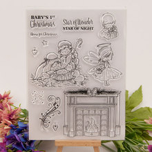 Selos de silicone lareira para decoração de natal, selos de silicone transparentes para scrapbooking/cartão para crianças a1243 2024 - compre barato