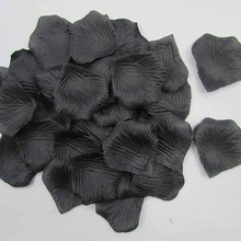 1000pcs (100pcs*10 packs) Decorative Black Artificial Fabric Decorative Rose Petals 2024 - buy cheap