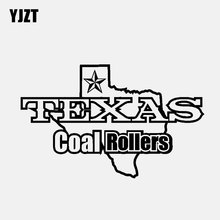 YJZT 14.7CM*9.2CM TEXAS Coal Rollers Vinyl Decal Car Sticker Powerstroke Truck Diesel Black/Silver C3-0895 2024 - buy cheap