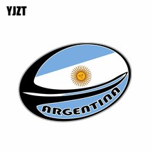 YJZT 14CM*9.1CM Funny Sport Rugby Decal Argentina Flag Motorcycle Helmet Car Sticker 6-2060 2024 - buy cheap