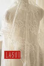 Кружевное кружевное Кружевное белое свадебное платье, модное платье из вуали 1,5 см, высококачественное кружевное легкое и тонкое элегантное красивое и стерео платье 2024 - купить недорого