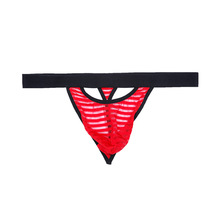 Brand Men's Sexy Thongs Briefs see through G-string Thong Men Tanga Gay Underwear Male Jockstraps Nylon breathable stripe 2024 - buy cheap