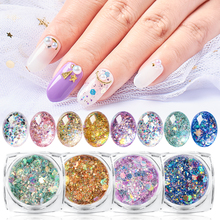 1g Holographic Nail Glitter Sequin Shiny Glitter Flakes 3D Paillette Sparkly Powder Polish Manicure DIY Nails Art Decor 2024 - buy cheap