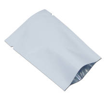 Multi-Size White Open Top Tear Notch Aluminium Foil Pouch Plastic Heat Seal Vacuum Bag For Food Tea Snack Storage Package 2024 - buy cheap