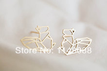 New Fashion gold Unique Minimalist Design Elaborate Charming  cute animal squirrel Post earring Jewelry 2024 - buy cheap