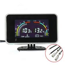 DC 9-36V Car LCD Screen Digital Water Temp Voltmeter 2 in 1 Gauge w/Sensor Car Tester Temperature Meter Gauge Promotion 2024 - buy cheap