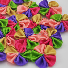 20pcs Colorful Grosgrain Ribbon Flower Appliques wedding Sewing Crafts A112 2024 - buy cheap