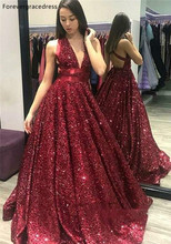 High Quality Sequined Evening Dresses 2019 Formal Women Holiday Wear Celebrity Party Gowns Plus Size Custom Made 2024 - buy cheap
