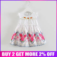 Bibicola Summer New Princess Girl Dress kids Flower printing Girl Dress Children Clothing dress Girls Infantis clothing 2024 - buy cheap