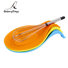 1Pc Silicone Spoon Rest Heat Resistant Cooking Spoon Holder Silicone Kitchen Utensils Ladle Spatula Mat Placemat Kitchen Gadgets 2024 - buy cheap