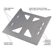 Placa anodizada de aluminio para impresora 3D Prusa i3 RepRap, placa de color negro Y plateado, actualización V2, bricolaje, nuevo 2024 - compra barato